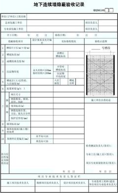 地下連續墻隱蔽驗收記錄在建設工程勘察中的關鍵作用與實踐要點